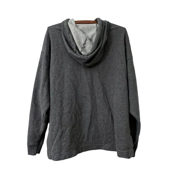 Nike Womens Gray Training Pullover Hoodie Sweater Logo Side Slits Size Large - Picture 4 of 7